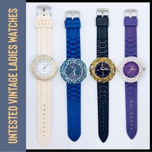 4 Used Untested Assorted Ladies Watch Lot / Bundle